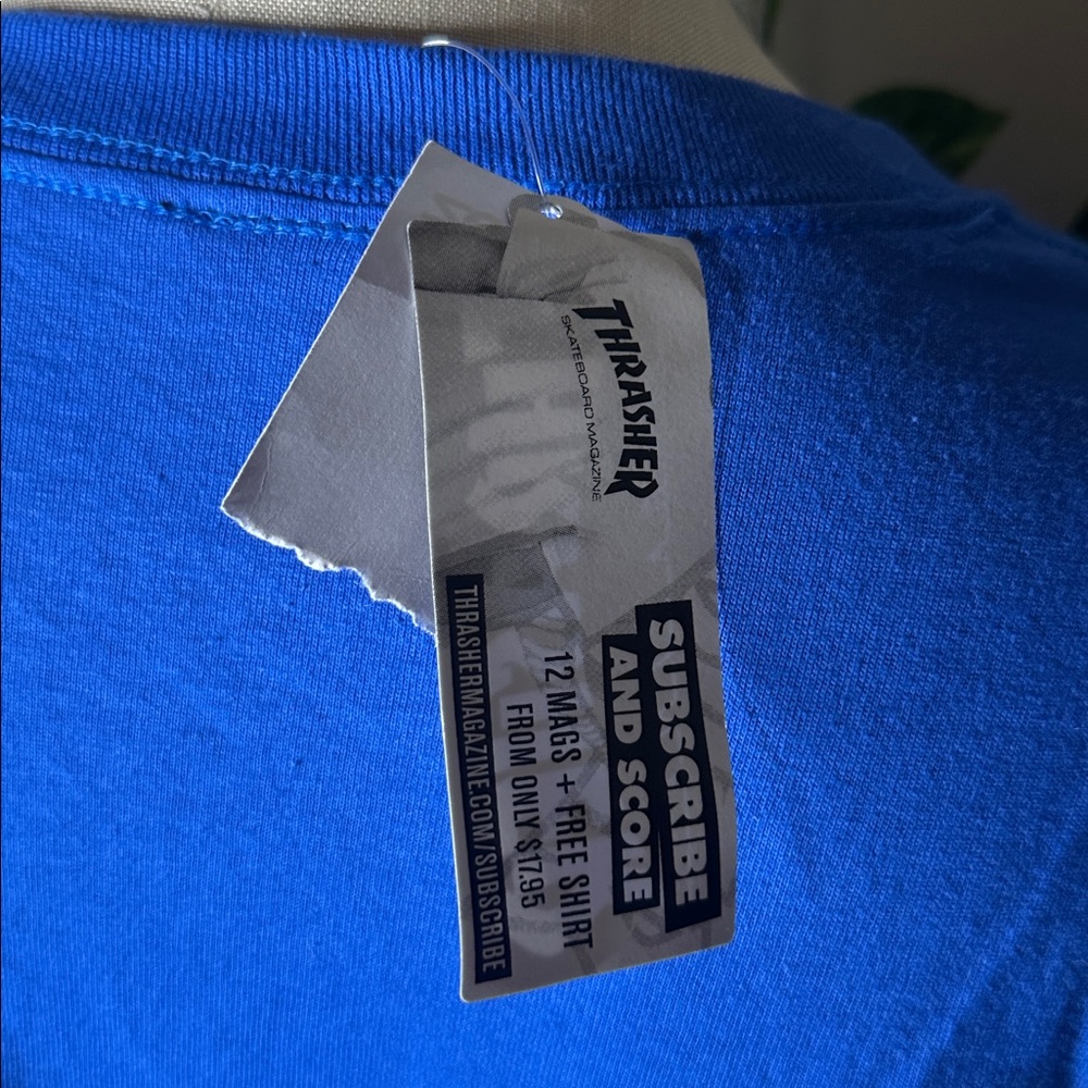 Thrasher Flame Blue Tee NWT - Picture 7 of 9